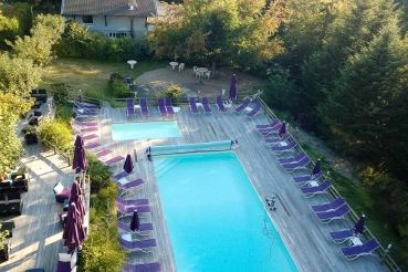 hôtel clair matin - vue aérienne piscine